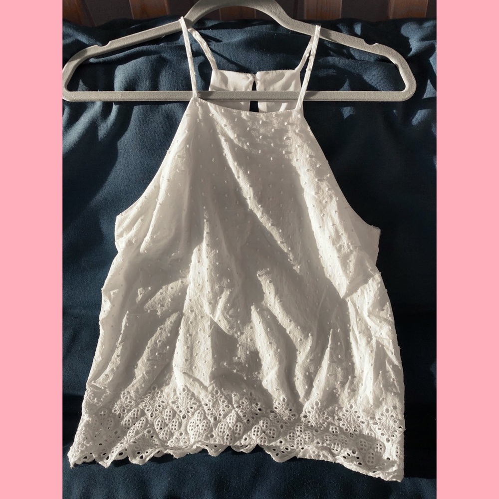 white tank top